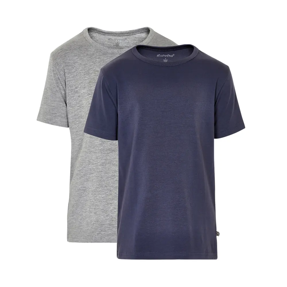 2-Pak Basis T-shirts i Navy fra Minymo – Kvalitet til Børn