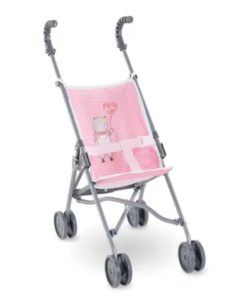Praktisk paraplyklapvogn til dukker - Rosa tilbud!