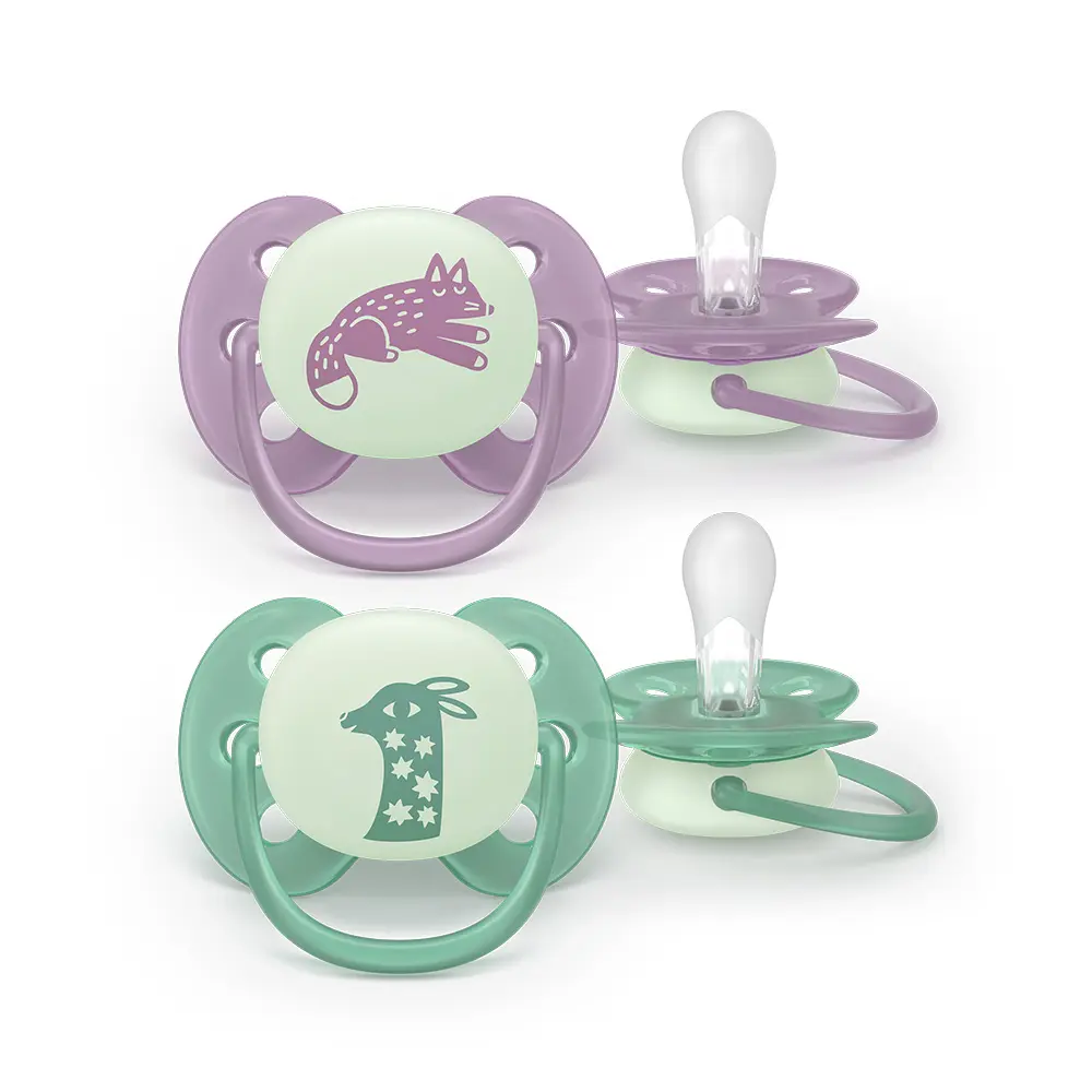 Philips Avent Ultra Soft Nat Sut -18m Grøn Lilla