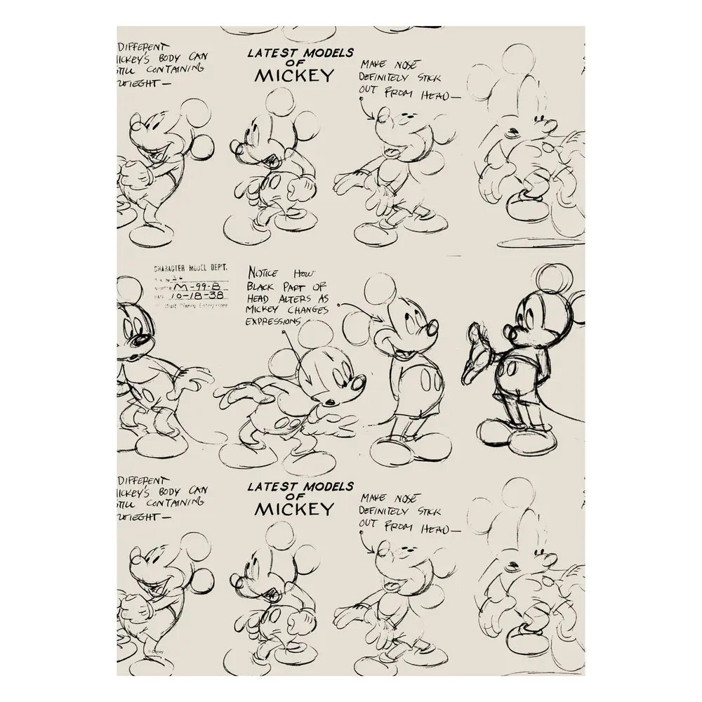 Plakat med Mickey Mouse 30x40 cm - Perfekt til børneværelset