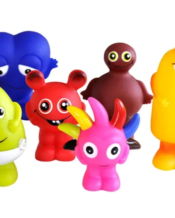 Multifarvede Plastikfigurer fra Babblarna - 6 stk. sjov!