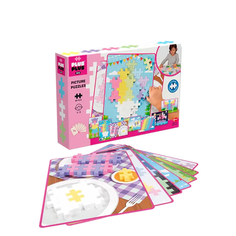 Plus-plus Big Picture Puslespil – 60 Pastel Stykker