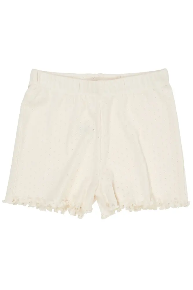 Pointelle Shorts i Creme - Komfortabel og Stilfuld