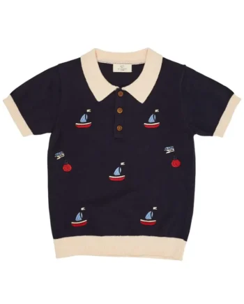Polo M Både - Cream Navy til børn fra Copenhagen Colors