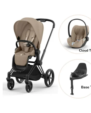 Priam Klapvogn med Cloud T og Base – Cozy Beige Matt Black