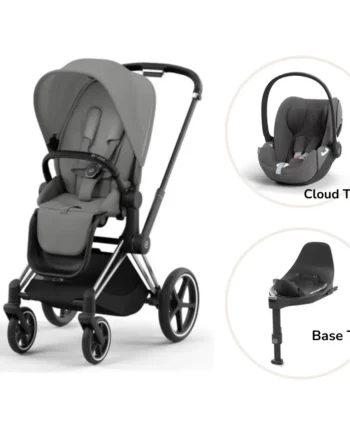 Priam Klapvogn med Cloud T og Base - Mirage Grey Chrome