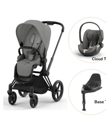 Priam Klapvogn med Cloud og Base - Mirage Grey Matt Black