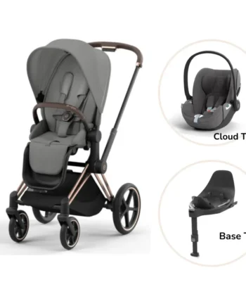 Cybex Priam Klapvogn med Cloud T og Base – Mirage Grey Rosegold
