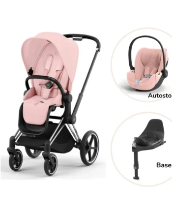 Cybex Priam Klapvogn med Cloud og Base - Peach Pink Chrome