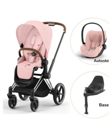 Cybex Priam Klapvogn med Cloud og Base - Peach Pink Chrome