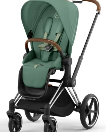 Cybex Priam Klapvogn - Leaf Green Chrome Brown på tilbud!