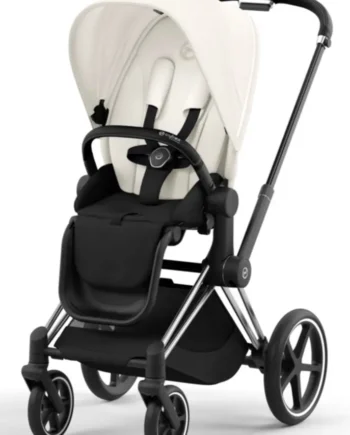 Cybex Priam Klapvogn - Off White Chrome Black Tilbud!