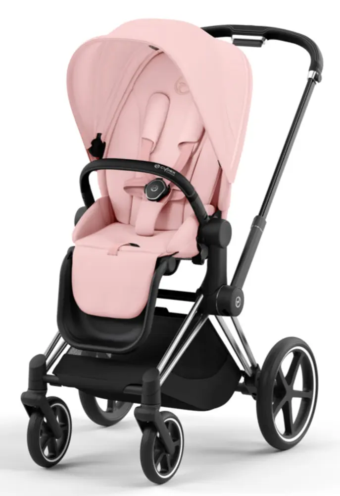 Priam Klapvogn - Peach Pink Chrome Black til luksuriøse forældre