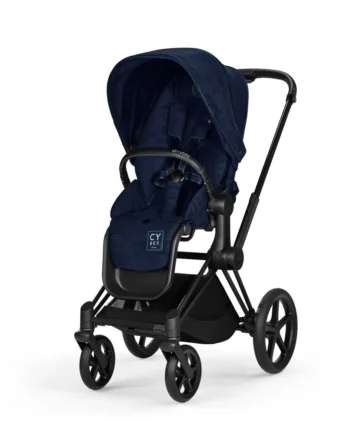 Cybex Priam Klapvogn - Luksus Denim Blå og Mat Sort