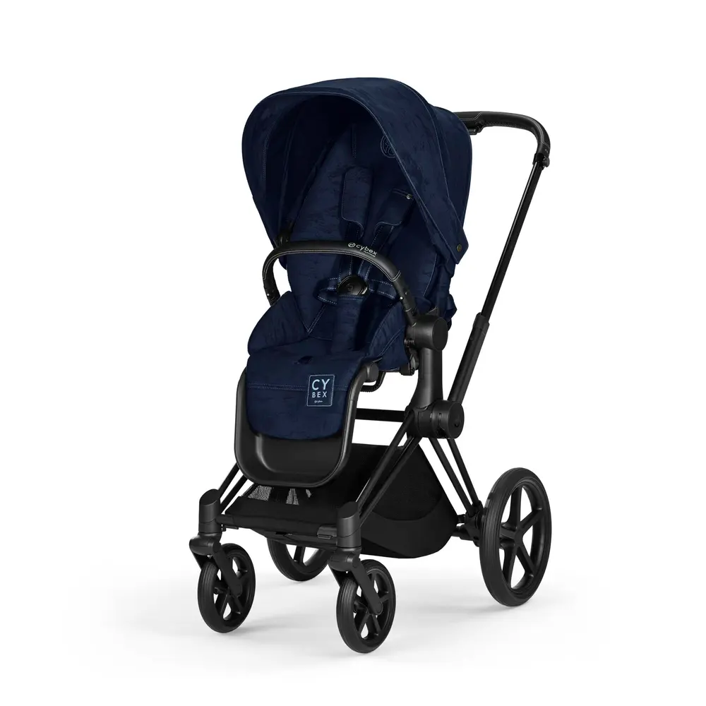 Cybex Priam Klapvogn - Luksus Denim Blå og Mat Sort