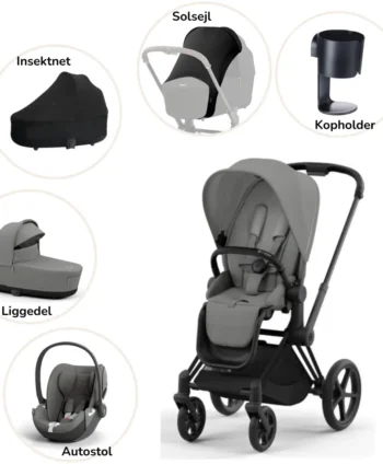 Priam Pakke - Mirage Grey Matt Black fra Cybex på tilbud!