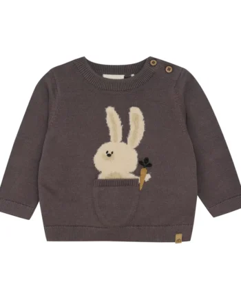 Sød strikket pullover med kanindetalje fra Minymo