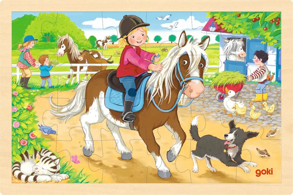 Puslespil Ponnygård - Oplev sjov på ponyfarmen!