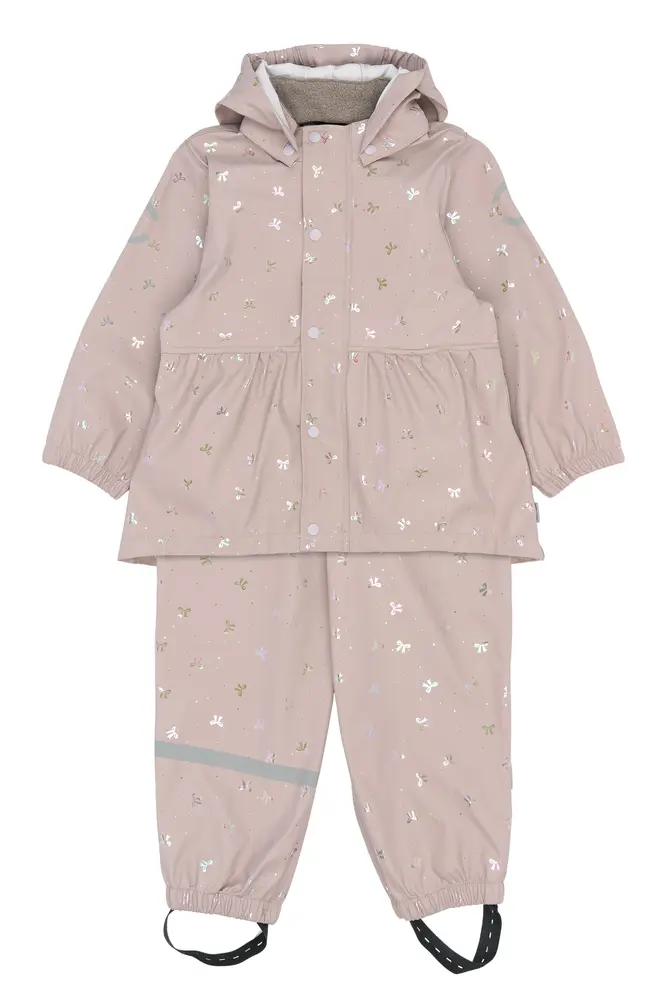 Regntøj Glitter Pu Seler Bow Foil Aop 86