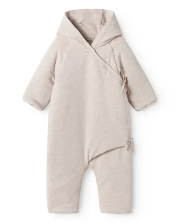Rex Vatteret Baby Heldragt i Lys Beige Melange - Tilbud!