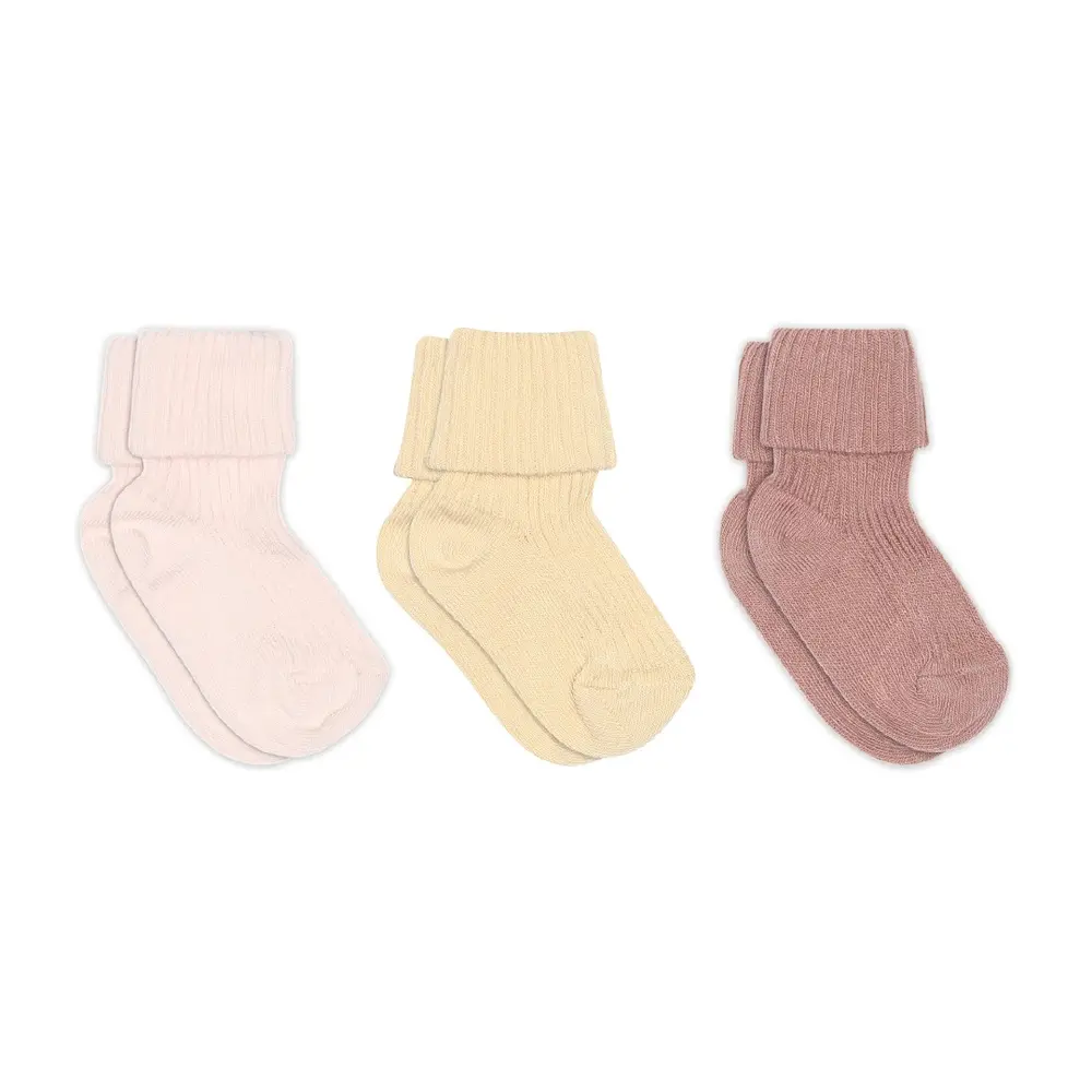 Rib Baby Strømper -pak Woodrose 15 16