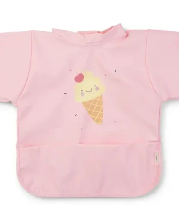 Praktisk hagesmæk med ærmer - Pink fra Saro Baby