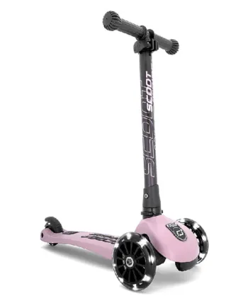 Scoot And Ride Highway Kick LED - Rosa Løbecykel Tilbud
