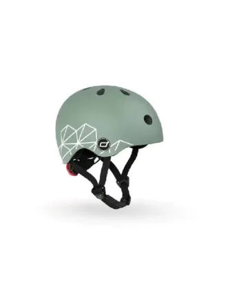 Scoot And Ride Hjelm - Green Lines Tilbud!
