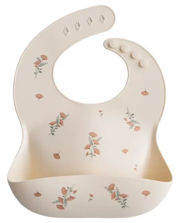 Silikone Hagesmæk med Pink Blomster - Fantastisk Udsalg!