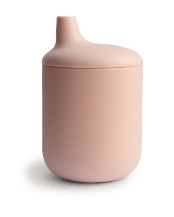 Silikone Sippy Kop i Blush – Perfekt til Små Børn