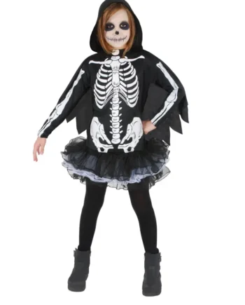 Skeletpige Kostume til Halloween - Perfekt til Fest!