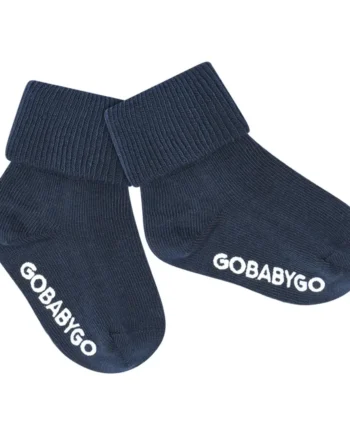 Skridsikre Strømper i Økologisk Bomuld - Navy Blue