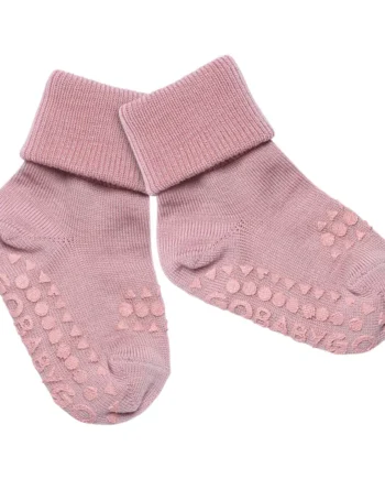 Skridsikre Merino Uldstrømper - Rose Blush Tilbud!