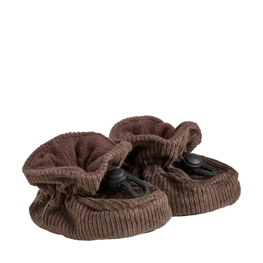 Bløde corduroy babyslippers - Bracken Brown til de kolde måneder
