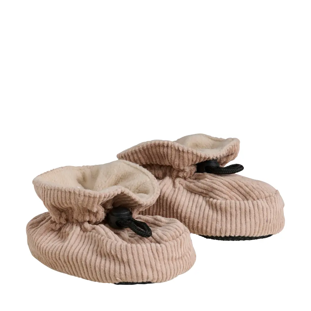Sæsonens bløde babyfutter i corduroy - Irish Cream