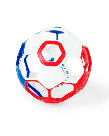 Oball Fodbold i Rød, Hvid og Blå – Leg og Læring!