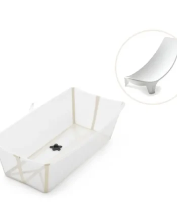 Flexi Badekar med Nyfødt Støtte - Sandy Beige Tilbud!