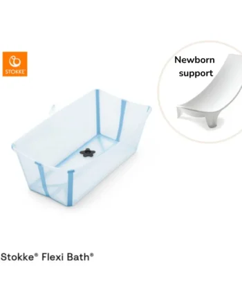 Stokke Flexibath med Nyfødt Støtte – Ocean Blue Tilbud