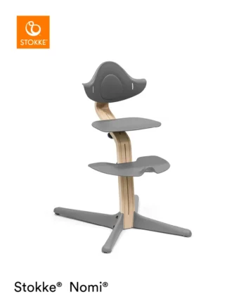 Stokke Nomi Højstol - Ergonomisk Design i Natural Grey