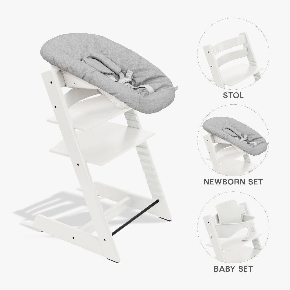 Stokke Tripp Trapp Bundle - Højstol og Babyset - Hvid Black Week