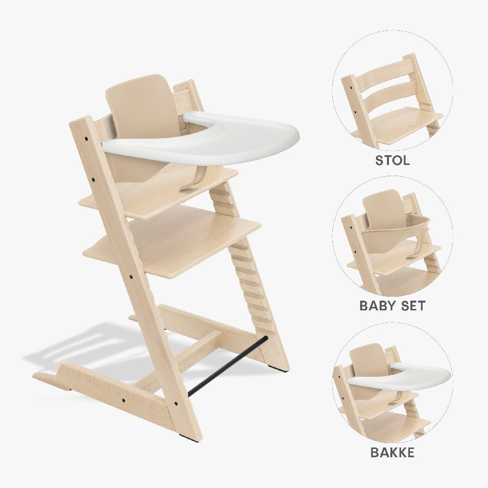 Stokke Tripp Trapp Bundle – Højstol med Babyset og Tray