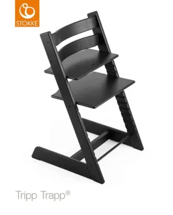 Stokke Tripp Trapp Højstol - Egetræ Sort - Black Week Tilbud
