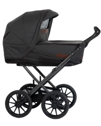 Stork Classic Barnevogn: Carbon Stel, Melange Brown Design