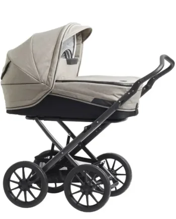 Stork Classic Barnevogn: Carbon Stel med Sand Overdel