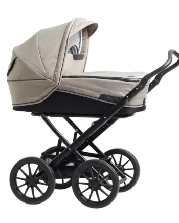 Stork Classic Barnevogn: Sort og Sand - Elegant Design!