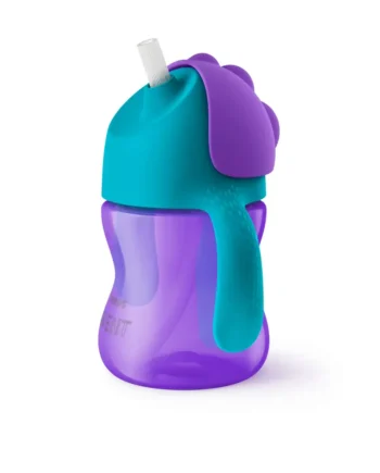 Sugerørskop 200 ml Lilla Blå - Perfekt til tumlinge!