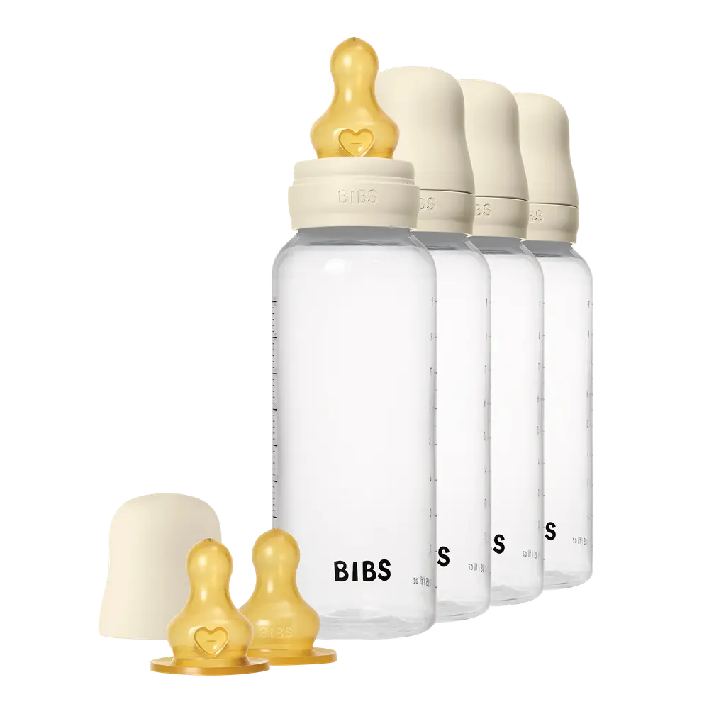 Sutteflaske i Latex 4-pak 270 ml - Ivory til Babyer