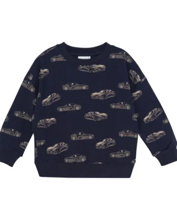 Sød sweatshirt med unikt print fra Minymo - GOTS-certificeret