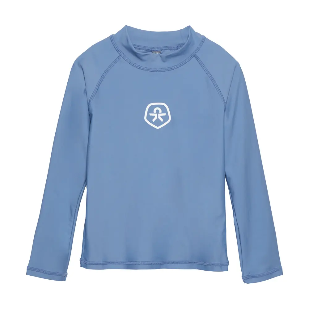Langærmet T-shirt i Coronet Blue til aktive børn
