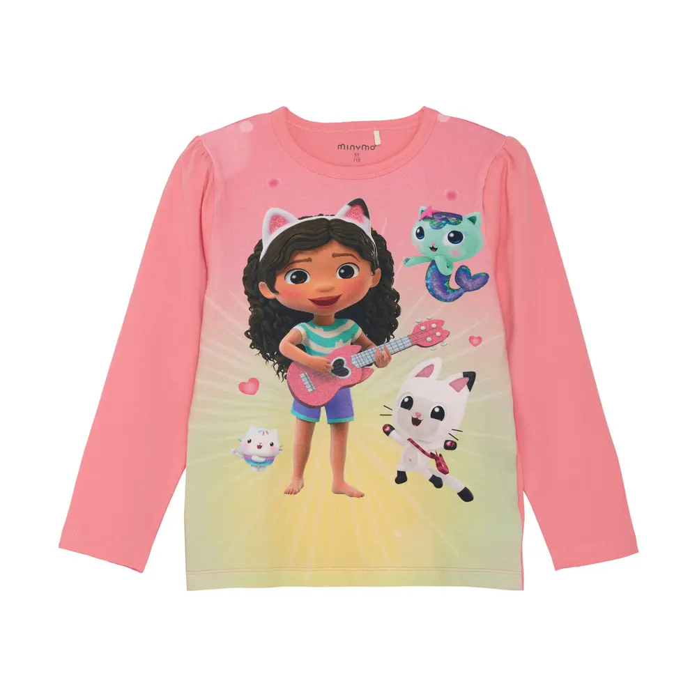 Sød langærmet T-shirt med Gabby print fra Minymo